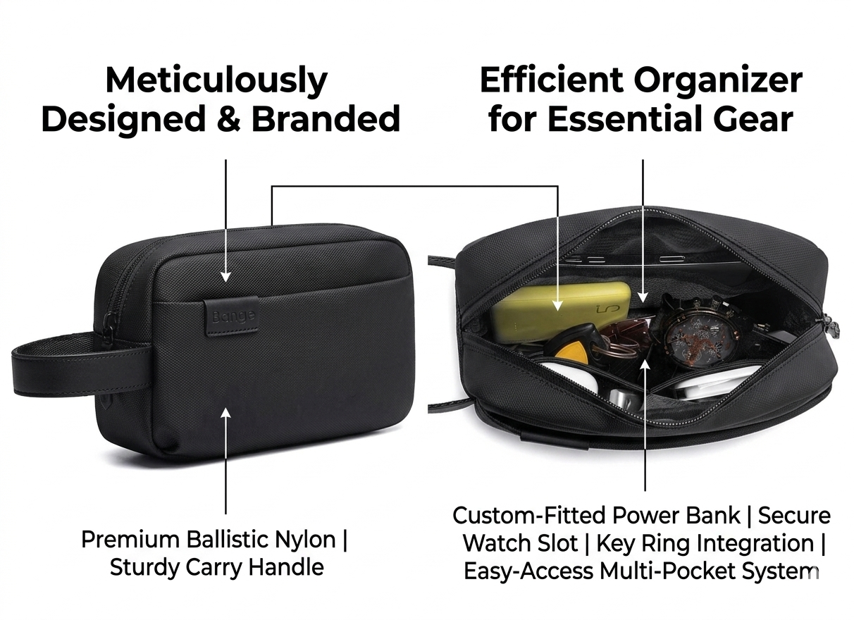 Bange Handbag Waterproof material Business Pu Messenger Multi-Pocket