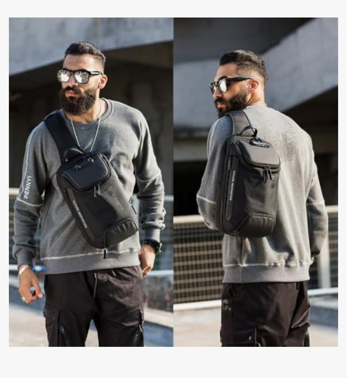 Password Sling Bange bag for Ipad and Mini Laptop 12 inch